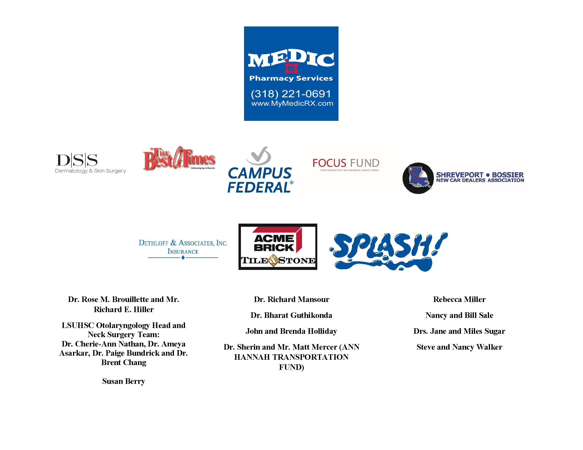 Life Savers sponsors 2020