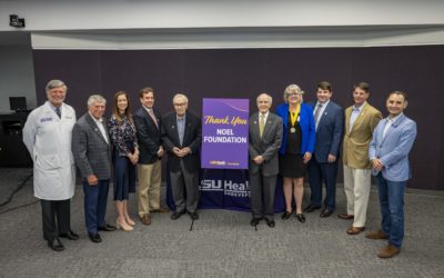 Noel Foundation Honored for “Legacy of Philanthropy” at LSUHS. Formal Investiture Ceremony Held for Elizabeth Disbrow, PhD as Inaugural Holder of the Noel Foundation, Inc. Endowed Professorship Honoring Dr. Robert C. Leitz, III in Parkinson’s Disease Research at CBH